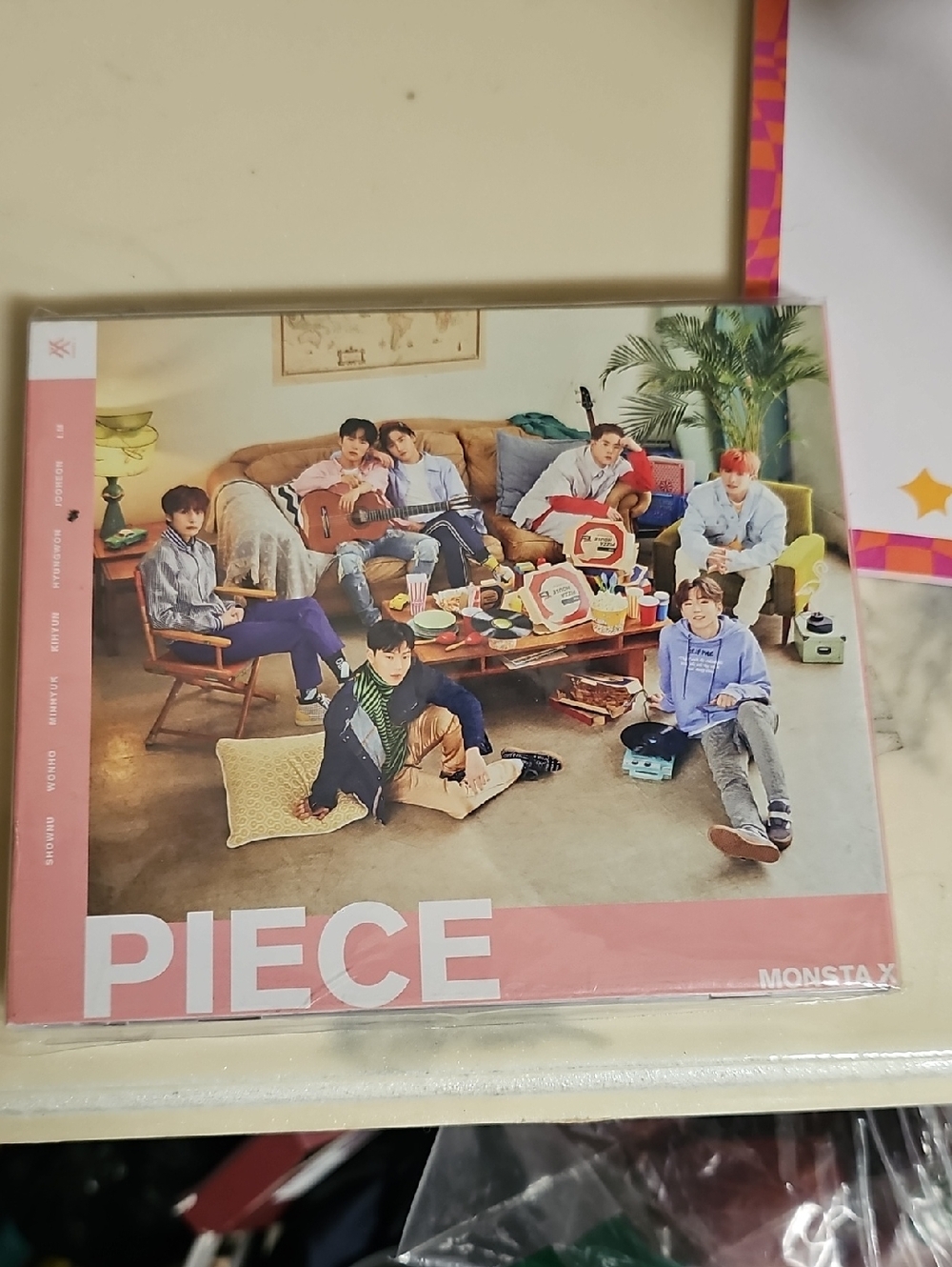 Nwt MONSTA X 'PIECE' Album - Group Photo Cover (Pink Accents)